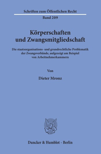 Cover: Körperschaften und Zwangsmitgliedschaft