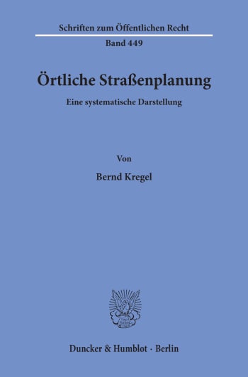 Cover: Örtliche Straßenplanung