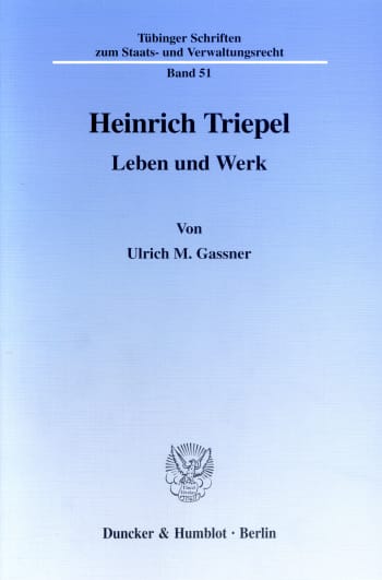 Cover: Heinrich Triepel