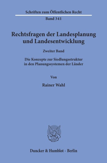 Cover: Rechtsfragen der Landesplanung und Landesentwicklung