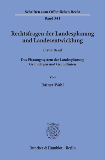 Cover: Rechtsfragen der Landesplanung und Landesentwicklung