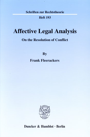 Cover: Affective Legal Analysis