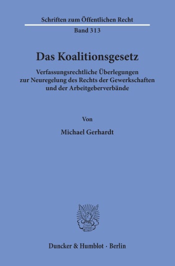 Cover: Das Koalitionsgesetz