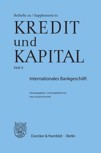 Cover: Internationales Bankgeschäft