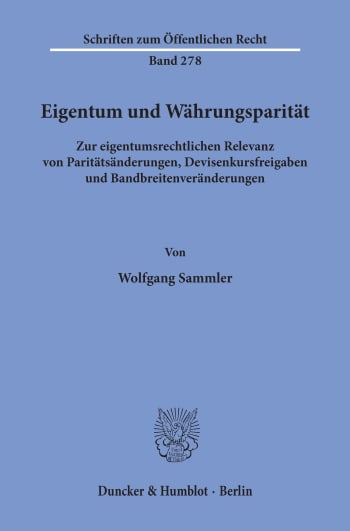 Cover: Eigentum und Währungsparität