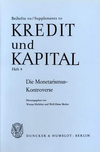 Cover: Die Monetarismus-Kontroverse