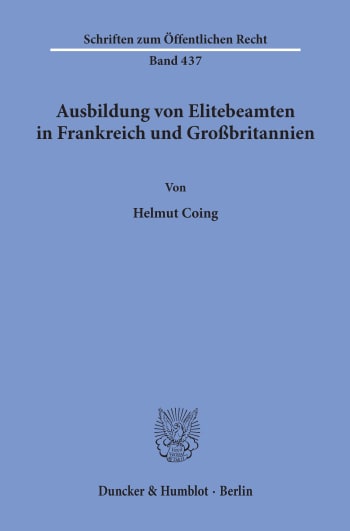 Cover: Ausbildung von Elitebeamten in Frankreich und Großbritannien