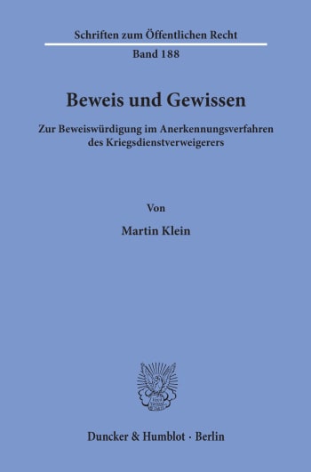 Cover: Beweis und Gewissen