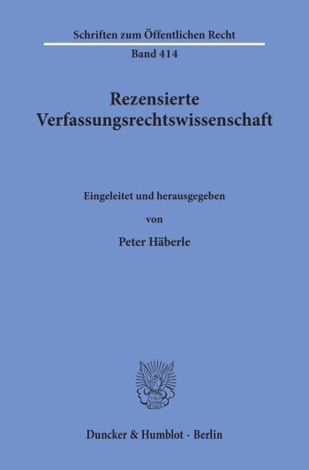 Cover: Rezensierte Verfassungsrechtswissenschaft