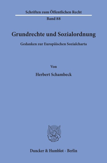 Cover: Grundrechte und Sozialordnung