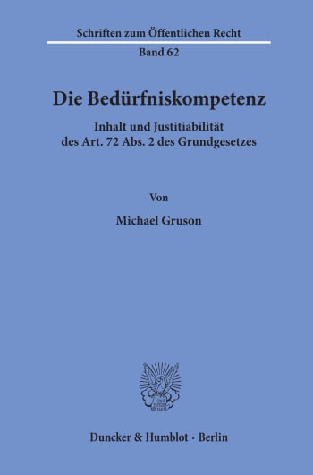 Cover: Die Bedürfniskompetenz