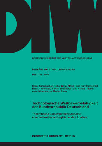 Cover: Technologische Wettbewerbsfähigkeit der Bundesrepublik Deutschland