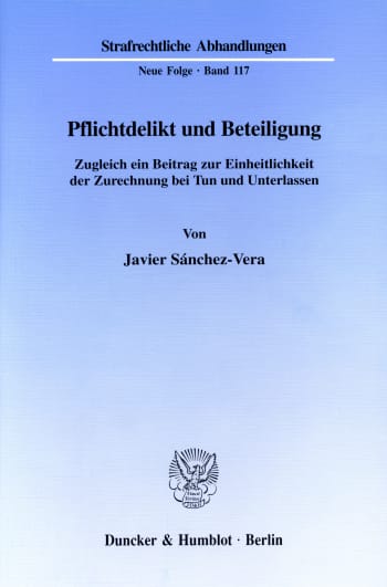 Cover: Pflichtdelikt und Beteiligung