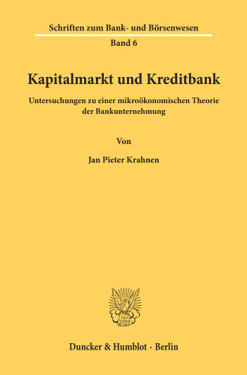 Cover: Kapitalmarkt und Kreditbank