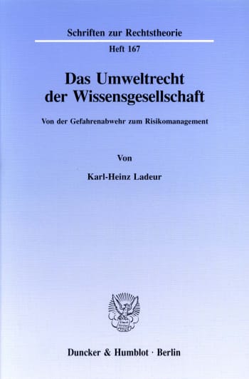 Cover: Das Umweltrecht der Wissensgesellschaft