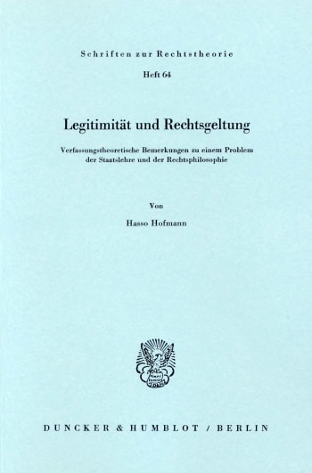 Cover: Legitimität und Rechtsgeltung