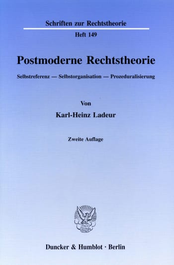 Cover: Postmoderne Rechtstheorie