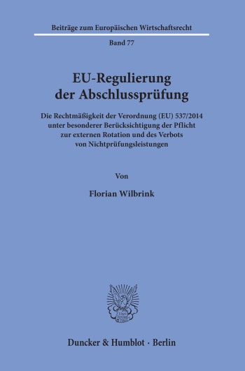 Cover: EU-Regulierung der Abschlussprüfung