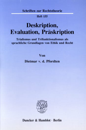 Cover: Deskription, Evaluation, Präskription