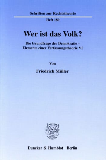 Cover: Wer ist das Volk?