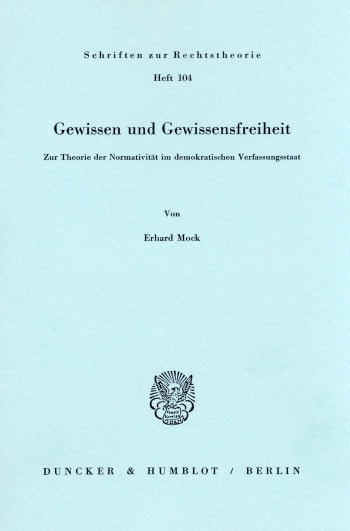 Cover: Gewissen und Gewissensfreiheit