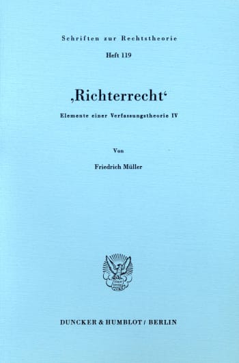 Cover: 'Richterrecht'