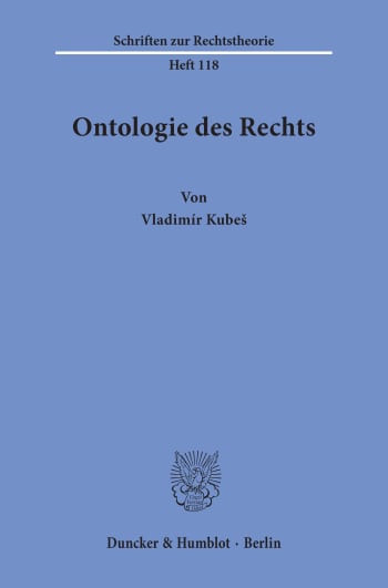 Cover: Ontologie des Rechts