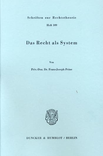 Cover: Das Recht als System