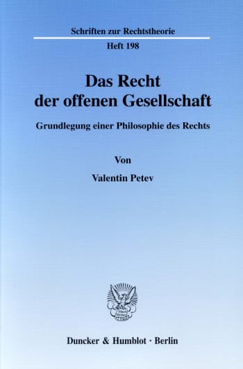 Cover: Das Recht der offenen Gesellschaft