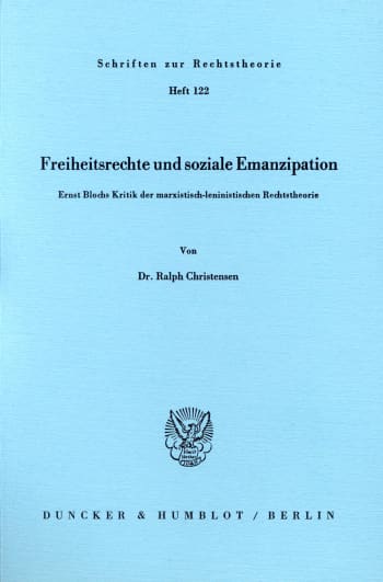 Cover: Freiheitsrechte und soziale Emanzipation