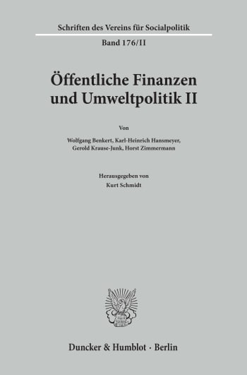 Cover: Öffentliche Finanzen und Umweltpolitik II