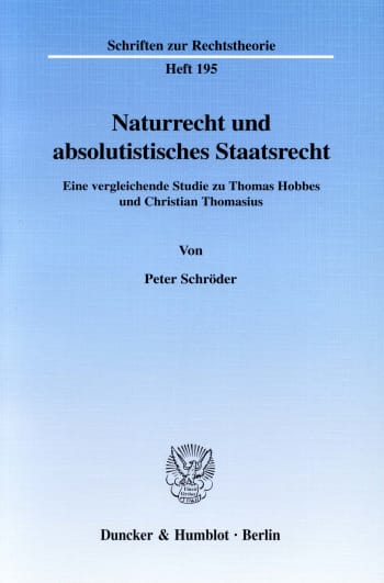 Cover: Naturrecht und absolutistisches Staatsrecht