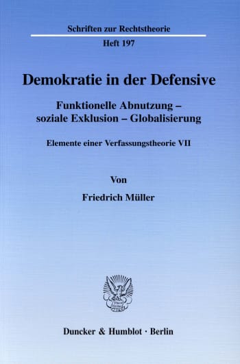 Cover: Demokratie in der Defensive