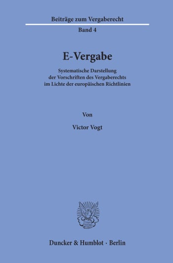 Cover: E-Vergabe