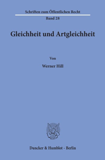 Cover: Gleichheit und Artgleichheit