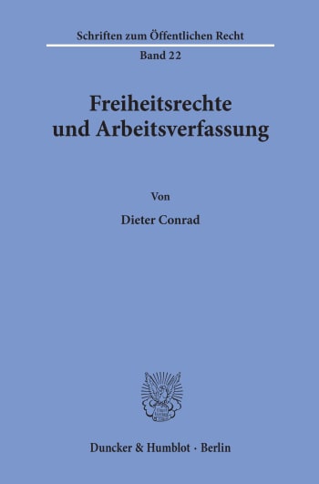 Cover: Freiheitsrechte und Arbeitsverfassung