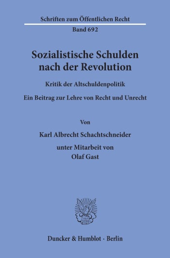 Cover: Sozialistische Schulden nach der Revolution