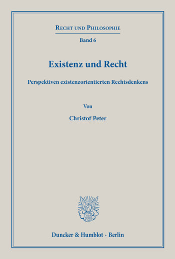 Cover: Existenz und Recht