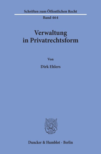 Cover: Verwaltung in Privatrechtsform