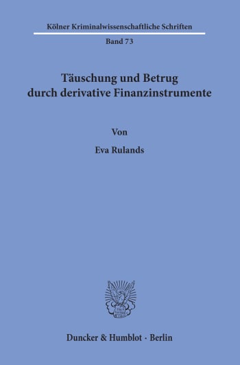 Cover: Täuschung und Betrug durch derivative Finanzinstrumente