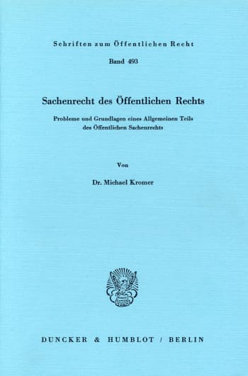 Cover: Sachenrecht des Öffentlichen Rechts