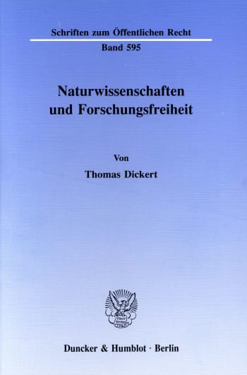 Cover: Naturwissenschaften und Forschungsfreiheit