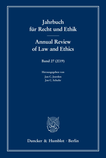 Cover: Jahrbuch für Recht und Ethik / Annual Review of Law and Ethics