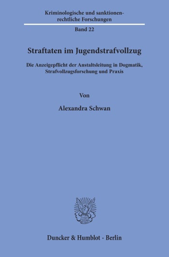 Cover: Straftaten im Jugendstrafvollzug