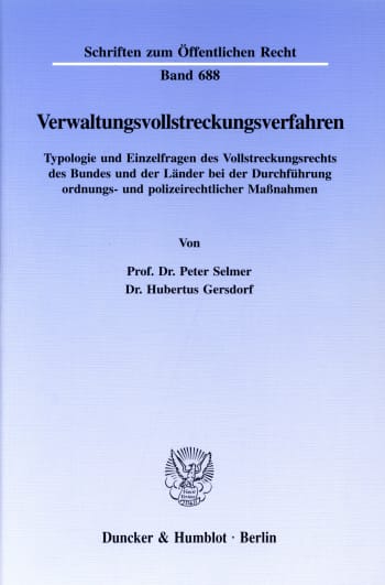 Cover: Verwaltungsvollstreckungsverfahren