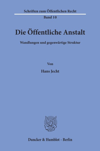 Cover: Die Öffentliche Anstalt