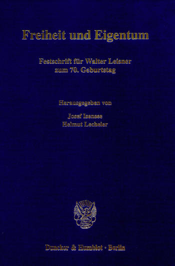 Cover: Freiheit und Eigentum