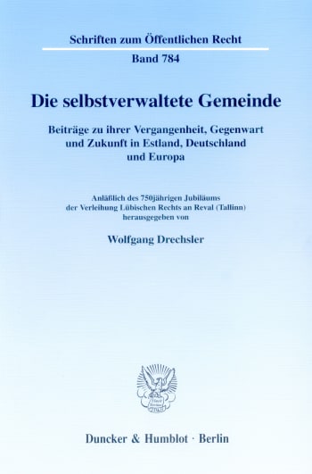 Cover: Die selbstverwaltete Gemeinde