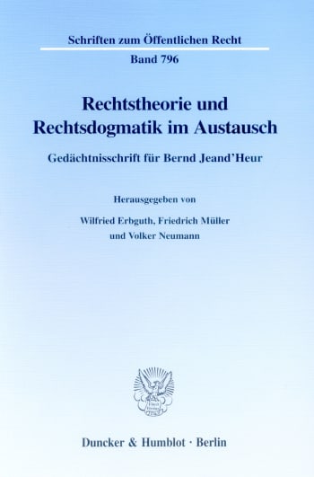 Cover: Rechtstheorie und Rechtsdogmatik im Austausch