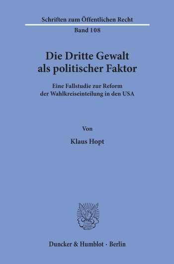 Cover: Die Dritte Gewalt als politischer Faktor